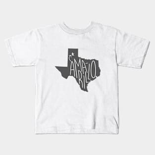 Amarillo, Texas (Gray Ink) Kids T-Shirt